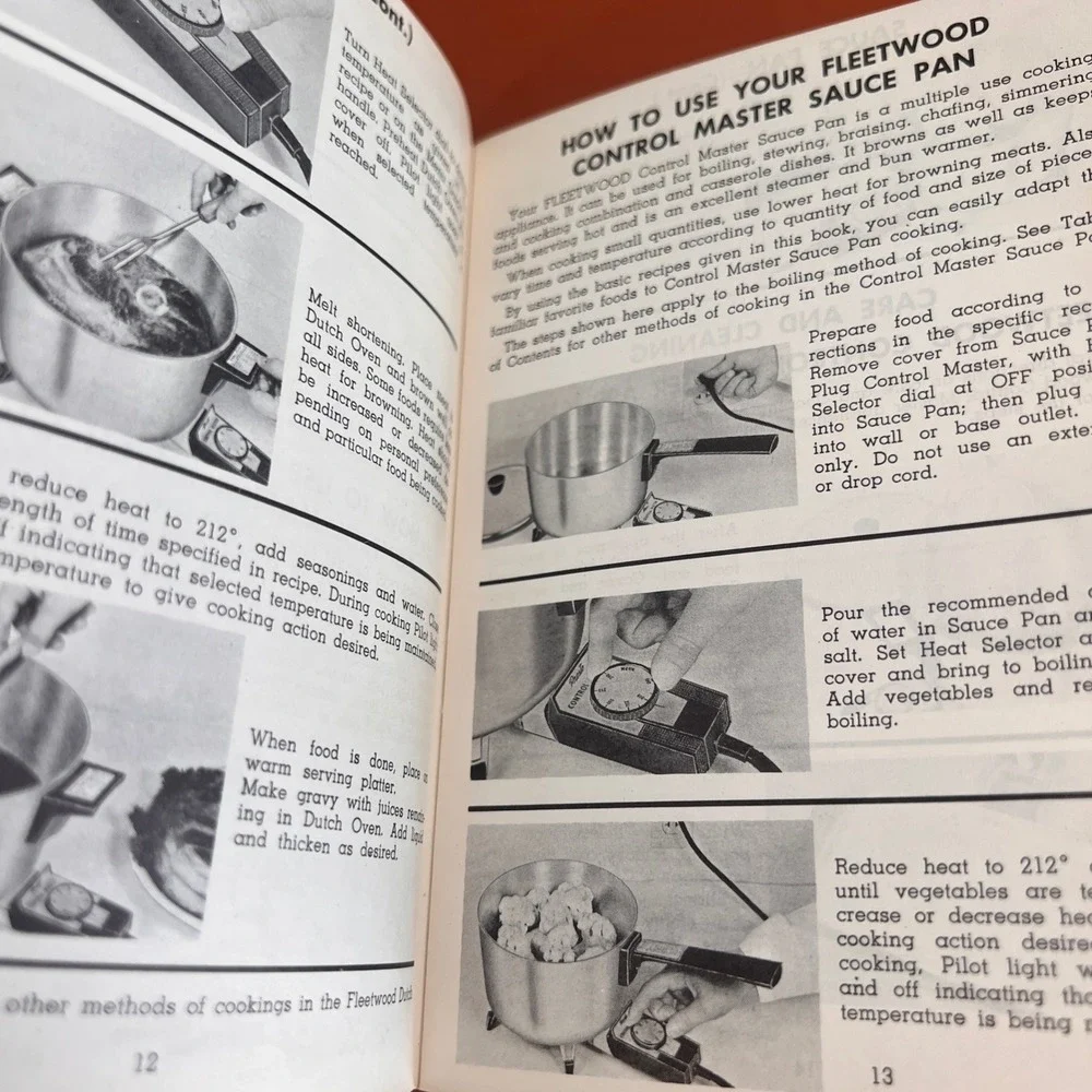 Vintage 1957 Fleetwood Control Master Recipe Book by Presto Appliances Manual